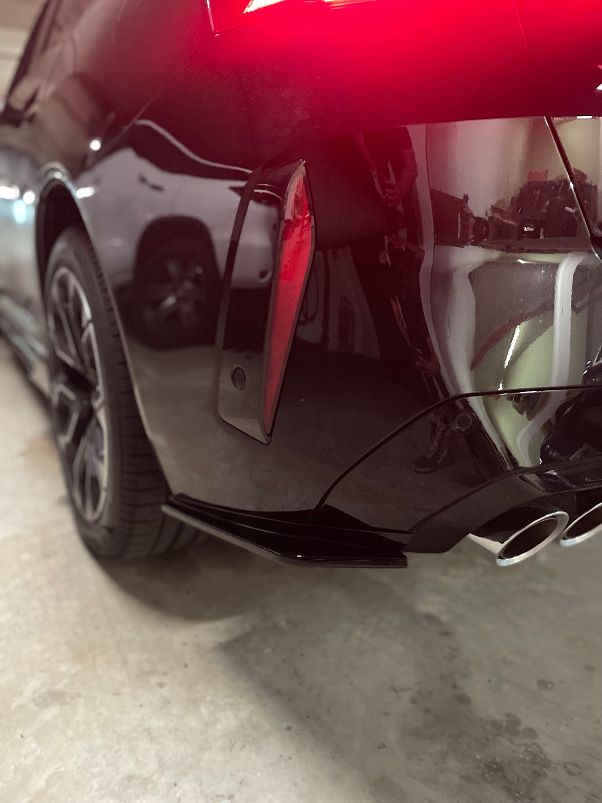 Gloss Black Competition Style Rear Diffuser Extensions 