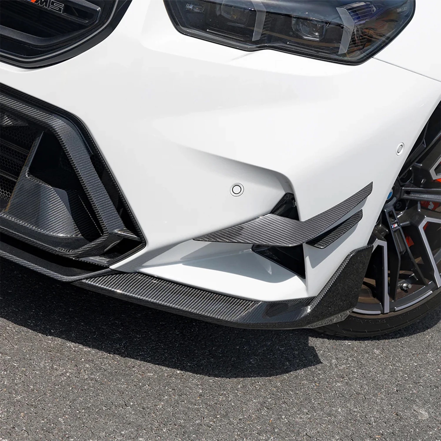 Carbon Fibre Vorsteiner Style Front Bumper Canards