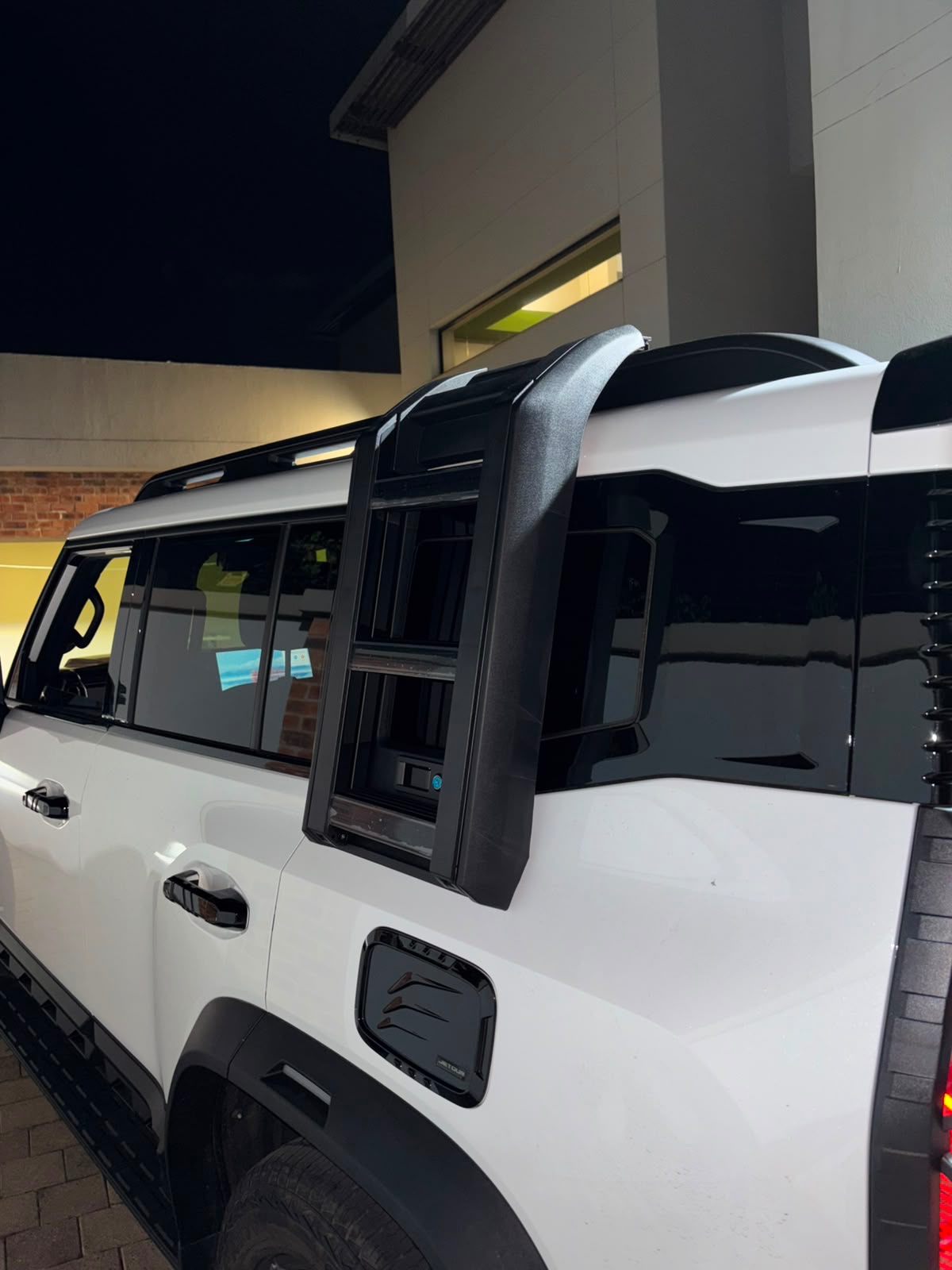 Gloss Black Defender Style Side Ladder