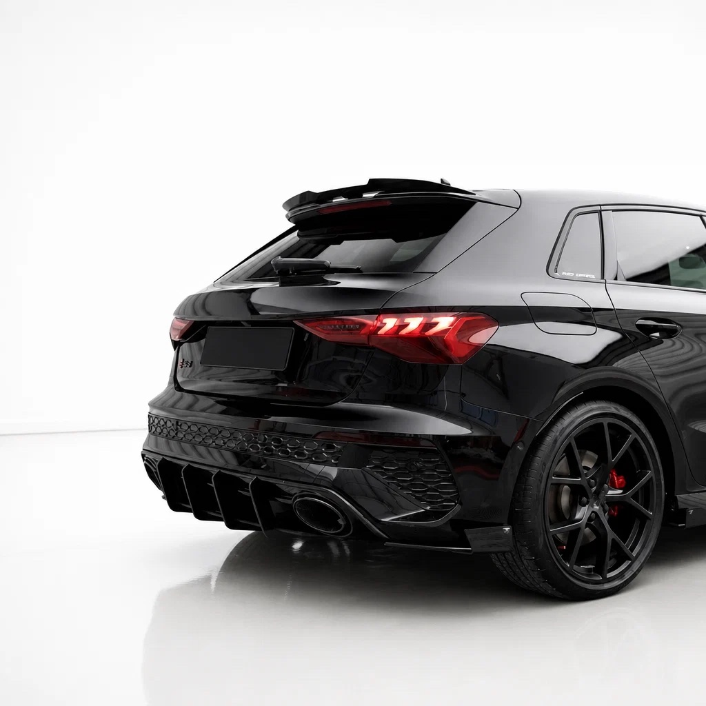 Carbon Fibre Audi RS3 8Y Hatch Maxton Style Roof Spoiler 