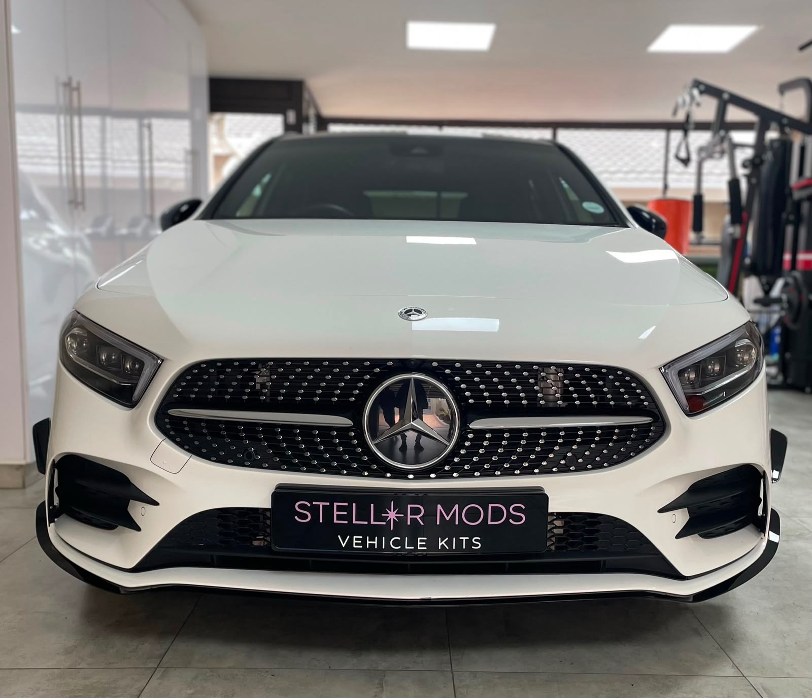 Gloss Black W177 (AMG) Full Front Canard Set